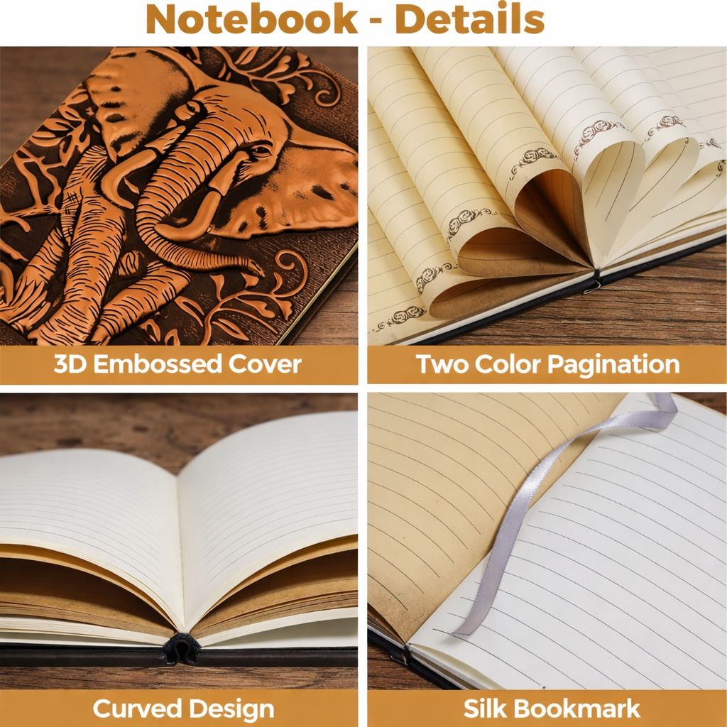 1779514548_Premium 3D Royal Elephant A5 Embossed Journal 2